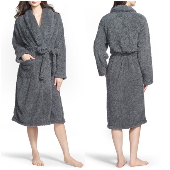 NEW Giraffe at Home Chenille Robe Size 1 Charcoal
